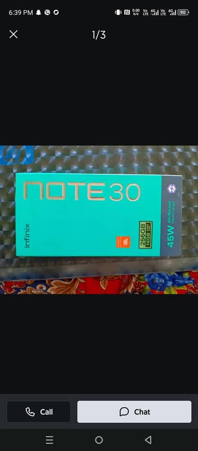 Infinix Note 30 8+8 Ram, 256 Memory Excellent Condition