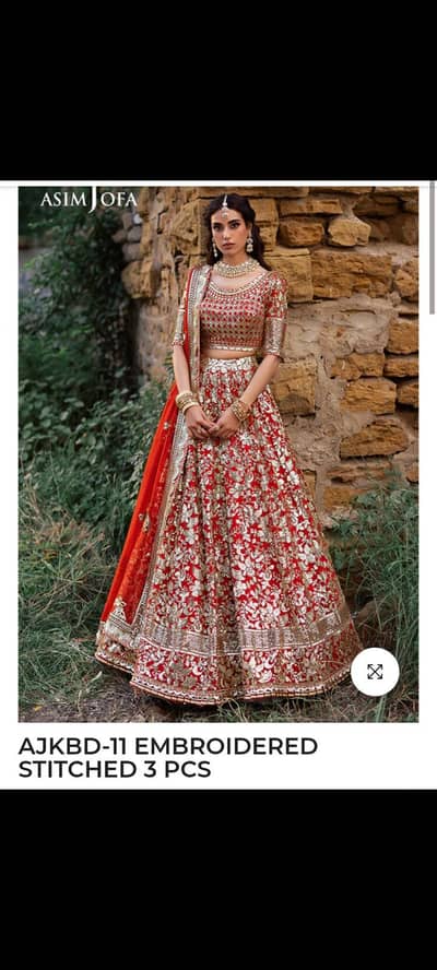 asim jofa 3pc stitch lehnga choli