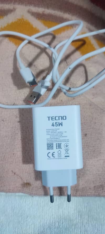 Tecno 445W original  box wala charger Camon 40 pro charger