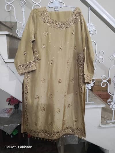 tussar Silk Suit Large Size (For Wedding and other occasions)