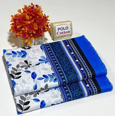 2 pcs women's unstitched printed suit