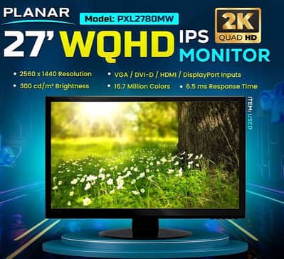 27 inch Planner PLX2780 WQHD IPS Gaming Monitor