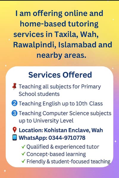 Online + Home Tuition — Dedicated Tutor for Academic Excellence