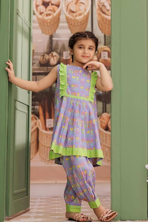 KAC-03130 | Purple & Multicolor | Casual 2 Piece Suit | Cotton Lawn Printed