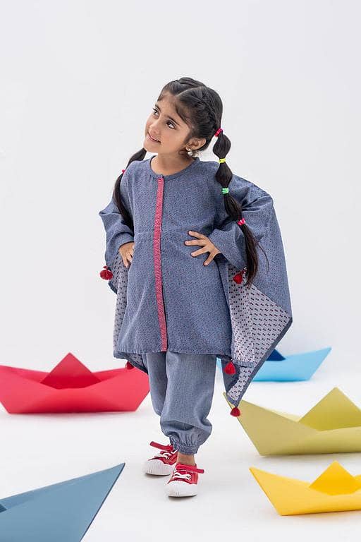 KAC-02390 | Blue | Casual 2 Piece Suit | Denim Fabric