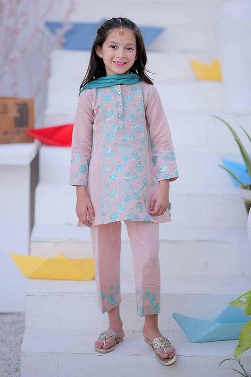 KDD-02408 | Peach & S. Green | Formal 3 Piece Suit | Masuri Jacquard Fancy Fabric