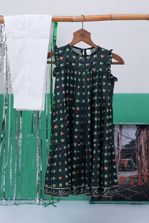 KAC-02725 | Green & White | Casual 2 Piece Suit | Cotton Lawn Printed