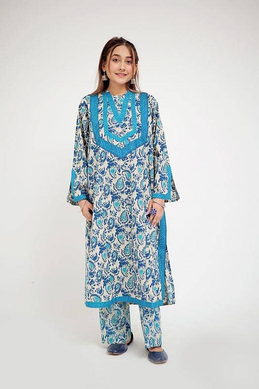 LAC-02683 | Beige & Multicolor | Casual 2 Piece Suit | Cotton Basic Lawn Print