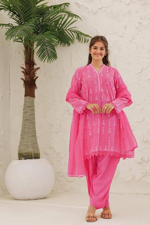 GBD-03115 | Mix Color | Casual Plus 3 Piece Suit | Plain Cotton