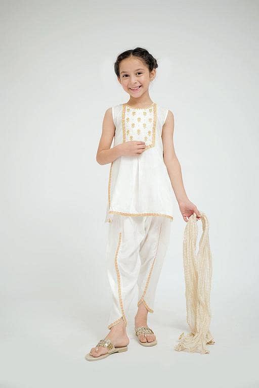 KDD-02646 | White & Gold | Formal 3 Piece Suit | Grip Viscose