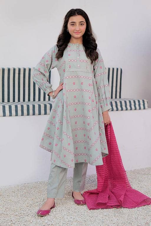 GBD-02977 | Grey & Multicolor | Casual 3 Piece Suit | Cotton Jacquard