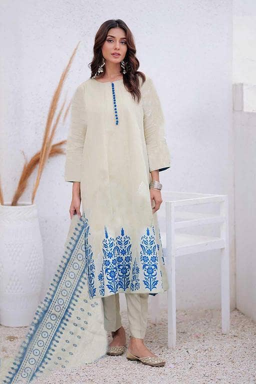 LDD-02411 | Light Green & S. Green | Formal 3 Piece Suit  | Masuri Jacquard Plain Fabric