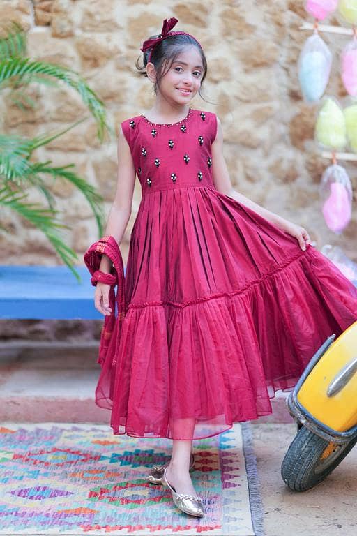 KDD-02752 | Maron & Gold | Formal 3 Piece Suit | Chambray Fancy Yarn Fabric