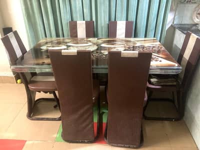 Dining table with 6 chairs