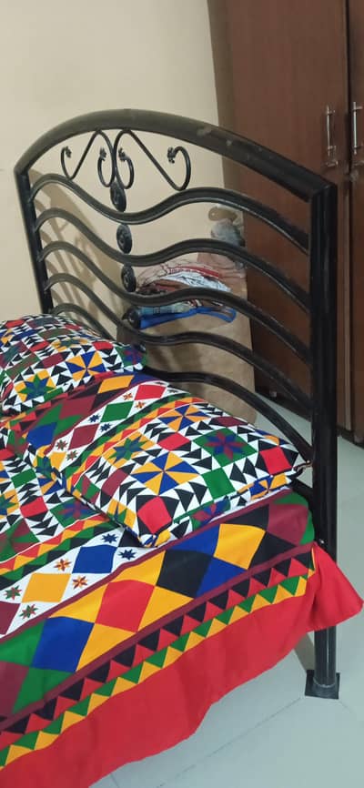 Wrought Iron Bed with Mattress