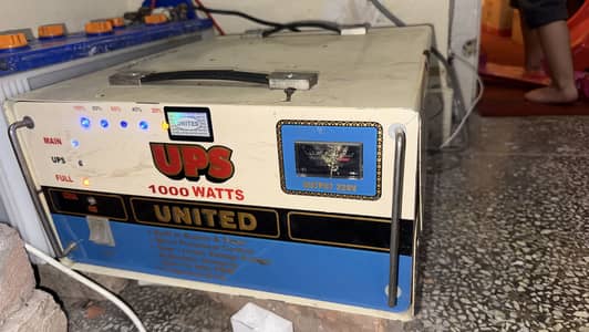 1000 Watt UPS with AGS 120Ah (21 Plates) Battery – Working Condition