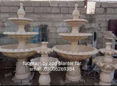 fuontain and planters