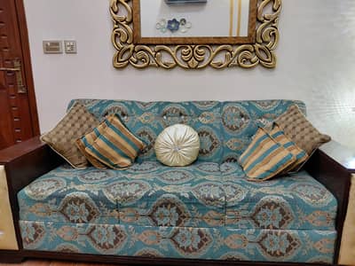 Wooden Sofa Set 6 seater (3+2+1) for sale