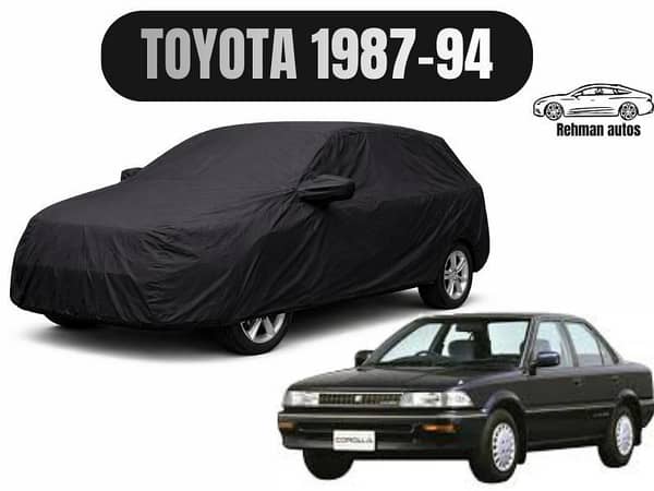 Toyota Corolla (1987–1994) Double Layer Car Top Cover | Heavy Duty Dust, Sun & Rain Protection | Perfect Fit