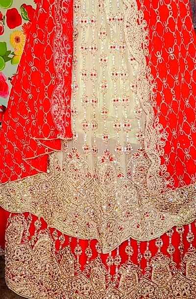 Heavy Bridal Lehenga Dress – Red & Golden | Wedding Wear