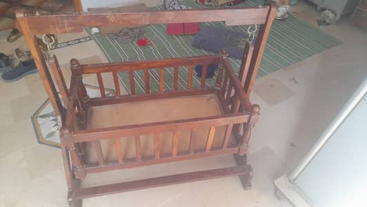 Wooden . cot . swing jhoola
