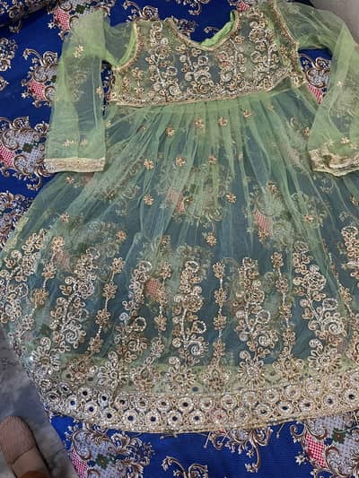 4 PEACE NET FROCK EMBROIDED