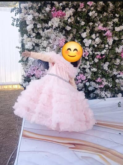 Baby Girl Net Frock | Soft Pink | Like New