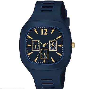 New silicone analogue watch for man's.