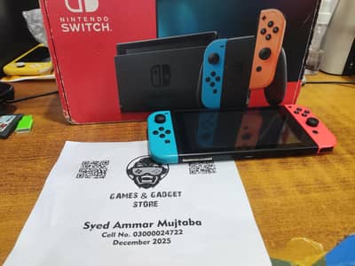 Nintendo Switch V2 Jailbroken - Complete Box - 128GB Games - COD