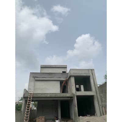 15 Marla Brand New Grey Structure Modern Elevation House Available For Sale