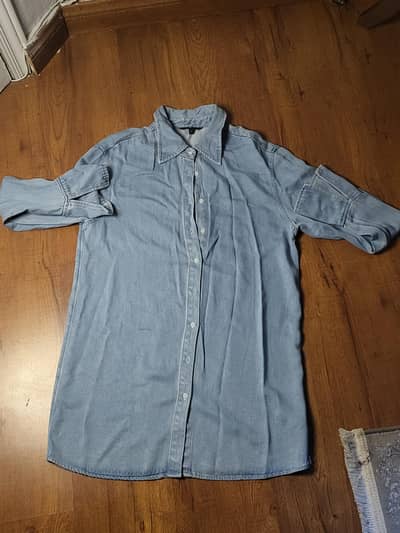 URGENT SALE  NEXT BRAND NEW LONG BUTTON UP DENIM SHIRT