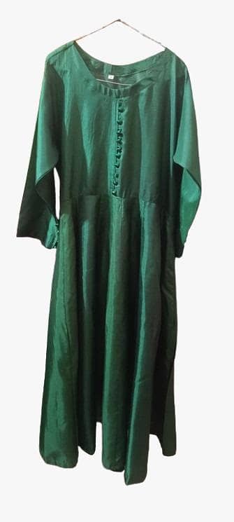 Elegant Green Frock 3 piece _ Party Wear