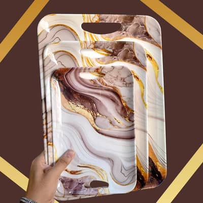 3 Pec Try Set Chase Melamine Serving Try