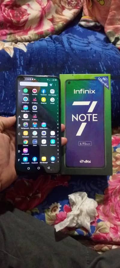infinix Mobile Note 7 box Saath hai 6,128 gb