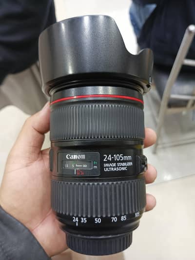 cannon lens 24-105mm  is 2 USM just open box