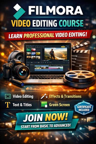 Complete video editing course in Urdu of filmora 14