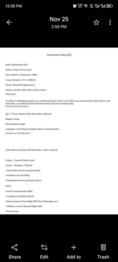 personal security from child