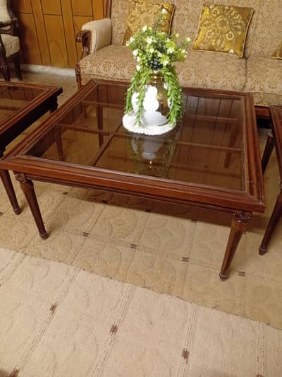 Shisham wood coffee table set