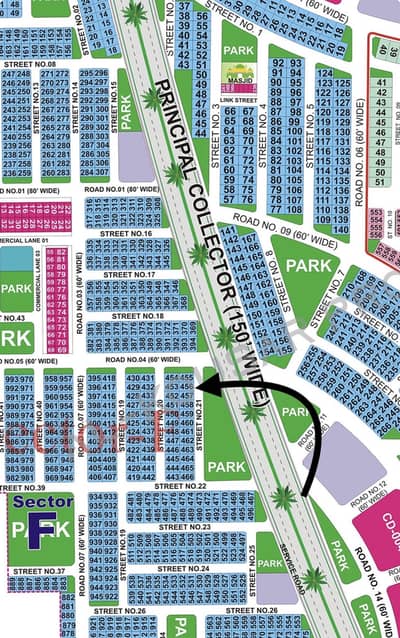 Facing Park Plus 150ft Road Facing Plot Available For Sale