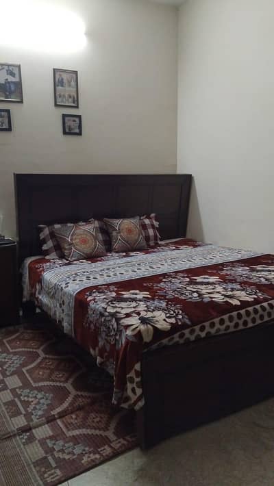 bed with dressing table