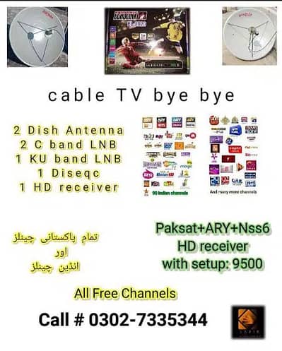 Double Dish Antenna complete setting and installation