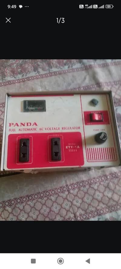 PANDA AUTOMATIC AC HI VOLTAGE REGULATOR MODEL ZTY -1A 500 Watt