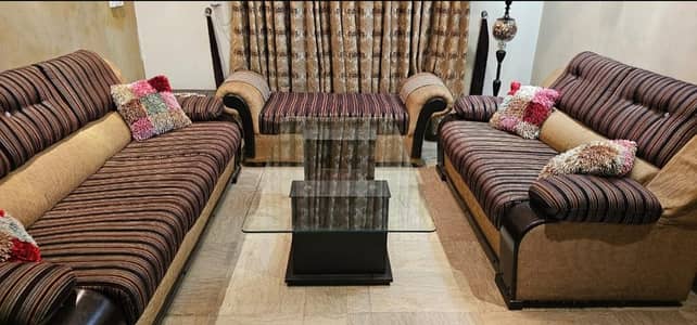 Sofa set 3 seater, 2 seater and dewaan