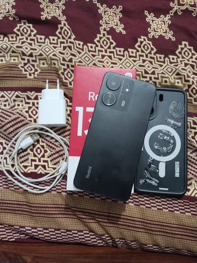 Redmi 13C 6/128 with box and orginal charger only Glass change price f
