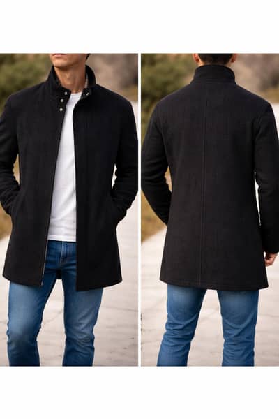 Premium Men Winter Long Coat – Imported Quality