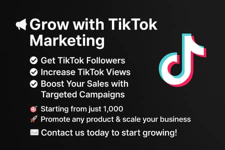 TikTok followers views and likes increase your product sale TikTok add