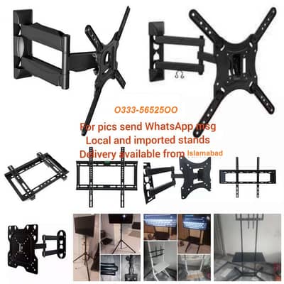 LED TV LCD wall mount bracket fix flat moving different shapes & sizes