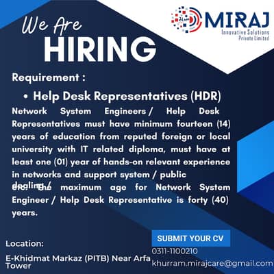 Help Desk Representatives / IT Related