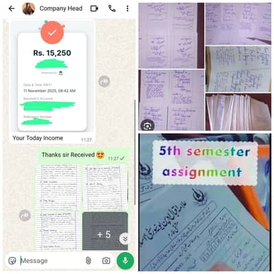 Handwriting Assignment, Typing And Data Entry job Available
