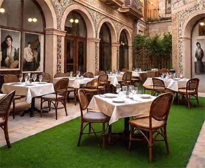 F7 Ready 4000 Sqft Cafe Furnished with Outdoor Dianing, Kitchen for Rent